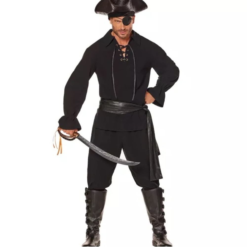 Adult Black Pirate Set Medium/LG  Men’s